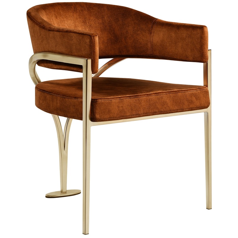 Madelyn – Dining Chair (Set of 2) – Cognac – Fabric