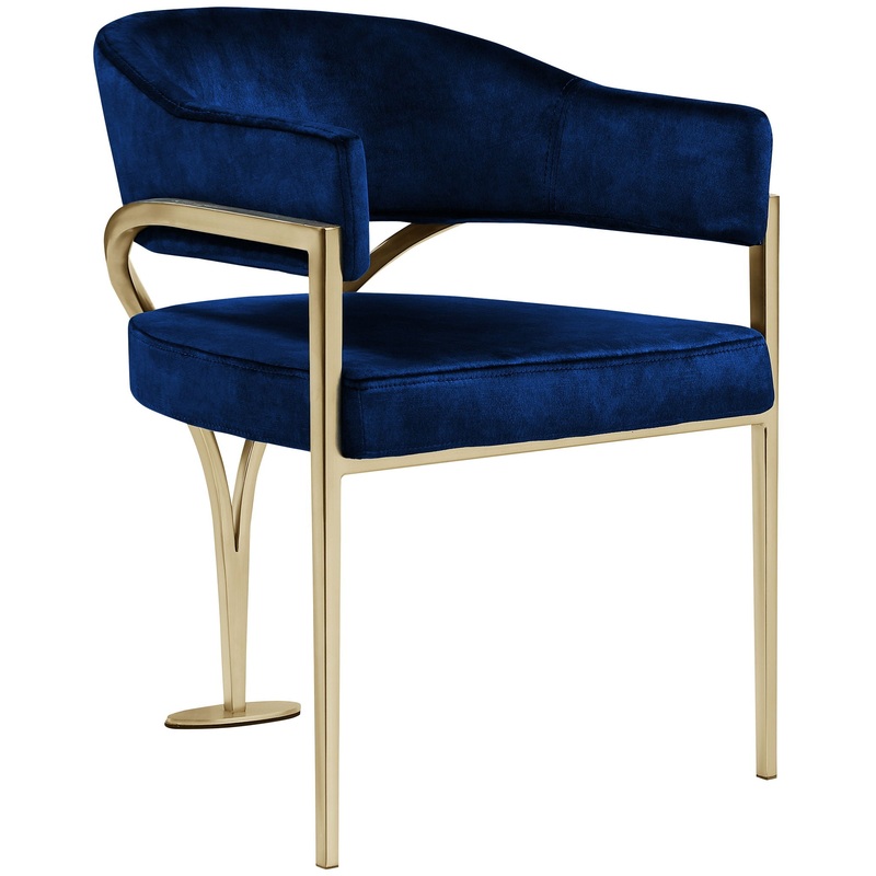Madelyn – Dining Chair (Set of 2) – Navy – Fabric