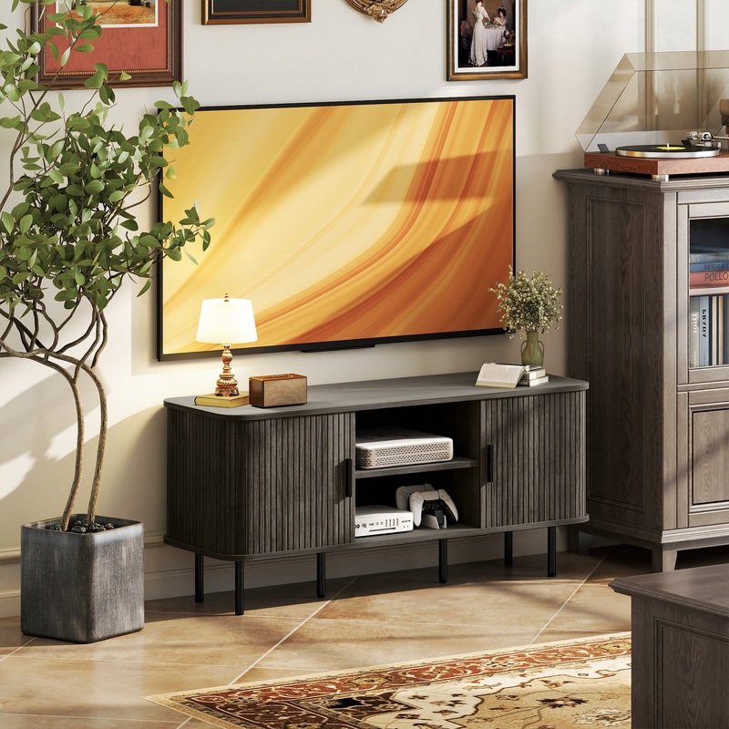 TV Unit for Living Room, TV Stand, Grey