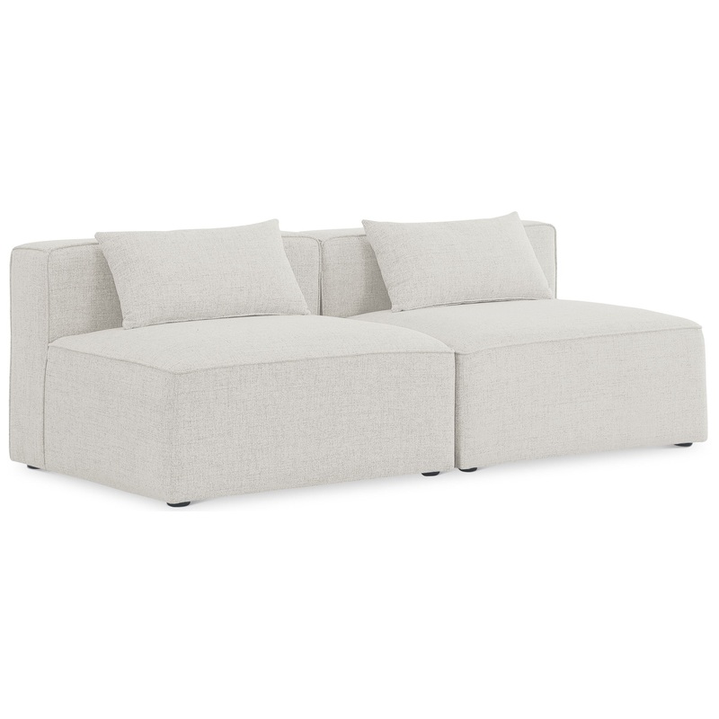 Cube – Linen Modular 2 Seat Armless Sofa
