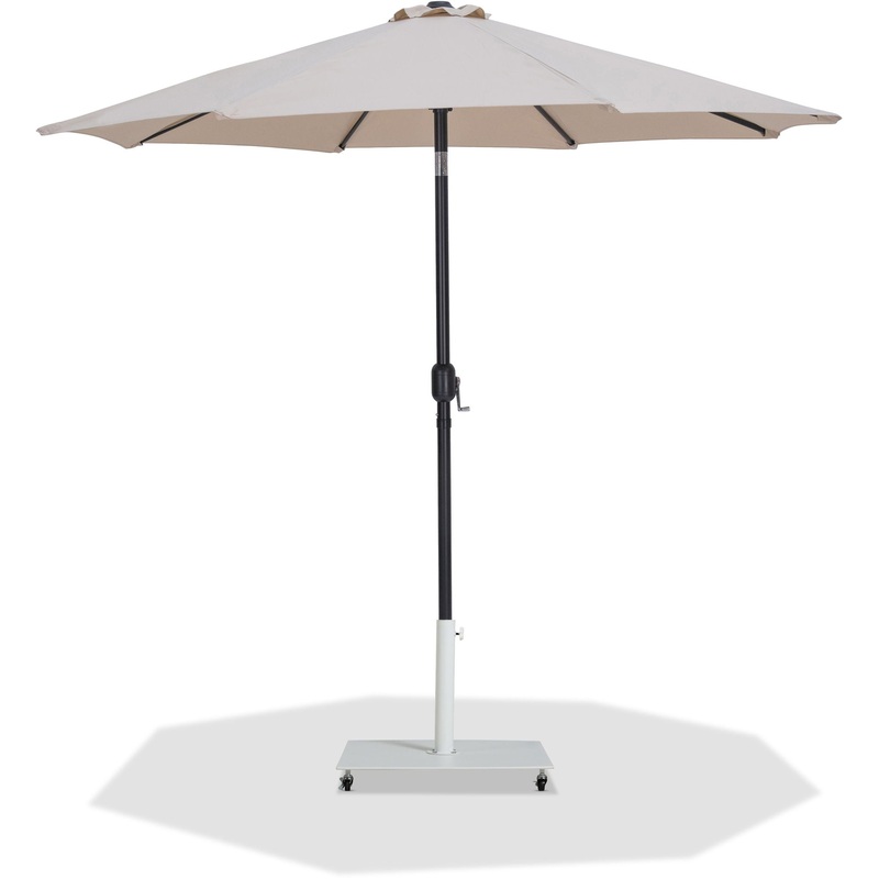 Fiji – Aluminum Patio Umbrella With Square White And Black Base