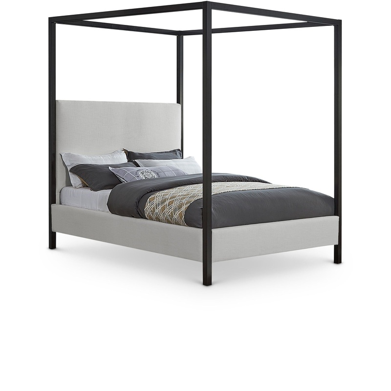 James – Canopy Bed|Beige|Queen|King|Full