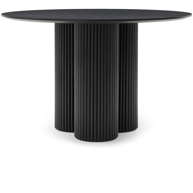 Simba – Dining Table|Black|Light Brown|48″W x 48″D x 30″H|60″W x 60″D x 30″H