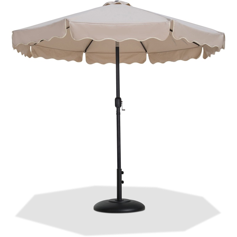 Amalfi – Patio Umbrella – Black Base / Black Pole