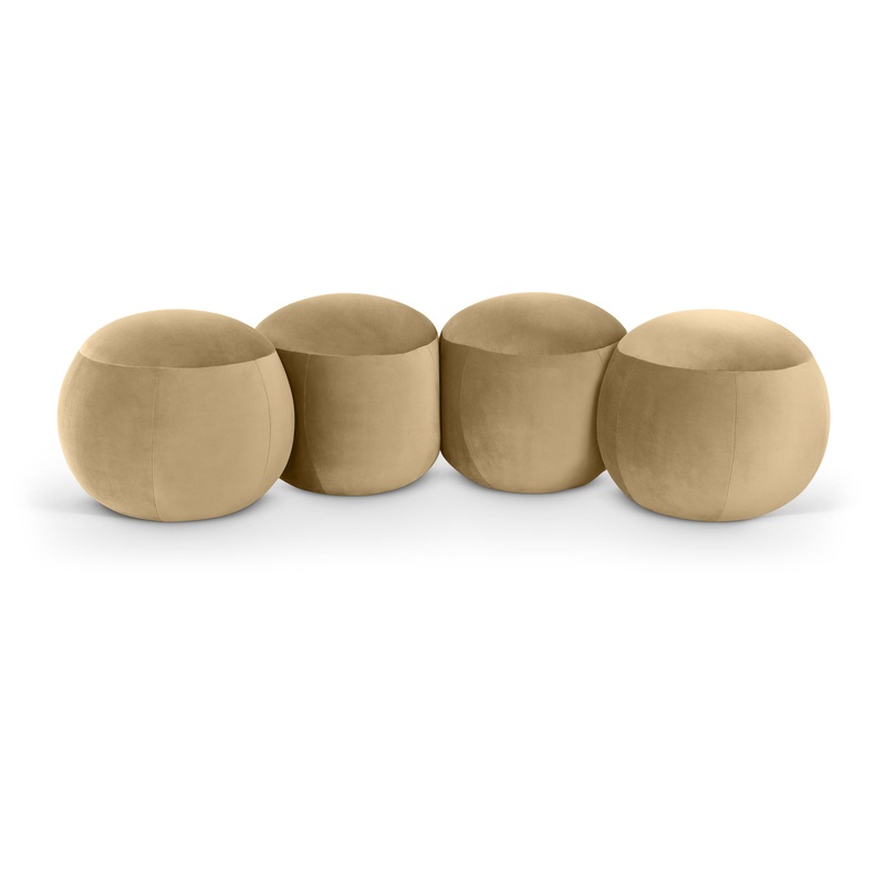 Apollo – Bench – Fabric|Light Brown|Dark Brown|65″W x 31″d x 18″H|74.5″W x 38.5″D x 18″H