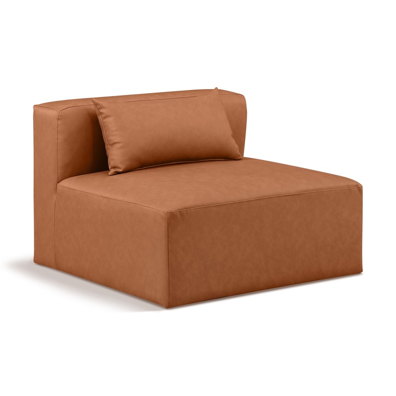 Cube – Armless Chair – Cognac