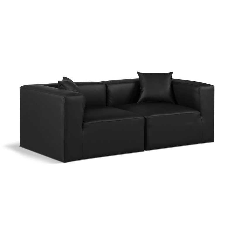 Cube – Modular 2 Seat Sofa|Black|Light Brown|White|Dark Gray|Light Blue|Blue