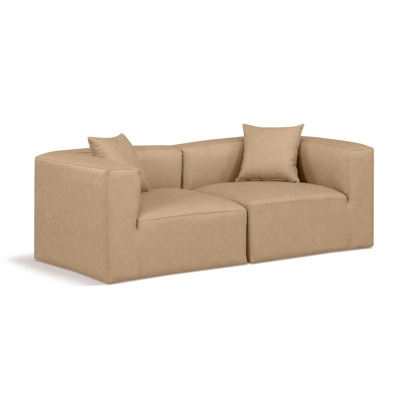 Cube – Modular 2 Seat Sofa – Tan