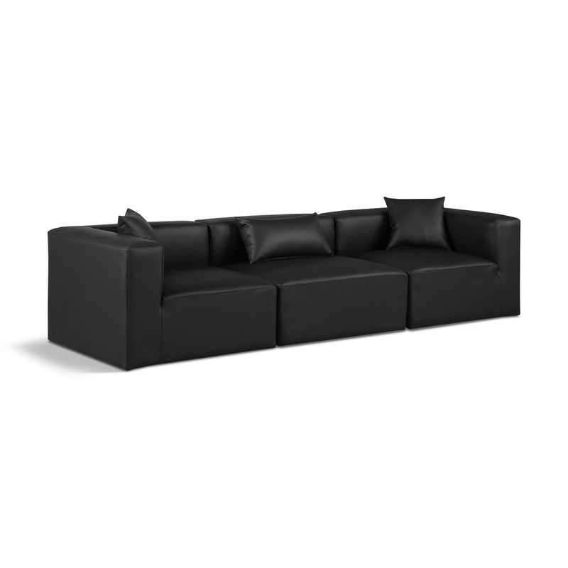 Cube – Modular 3 Seat Sofa|Black|Light Brown|White|Dark Gray|Light Blue|Blue