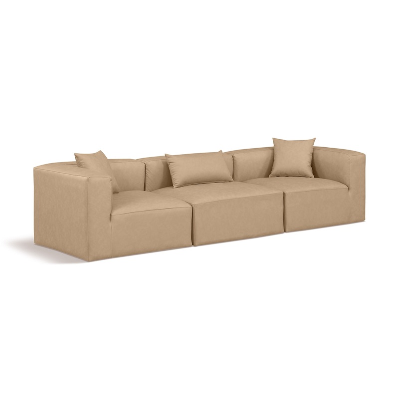 Cube – Modular 3 Seat Sofa – Tan