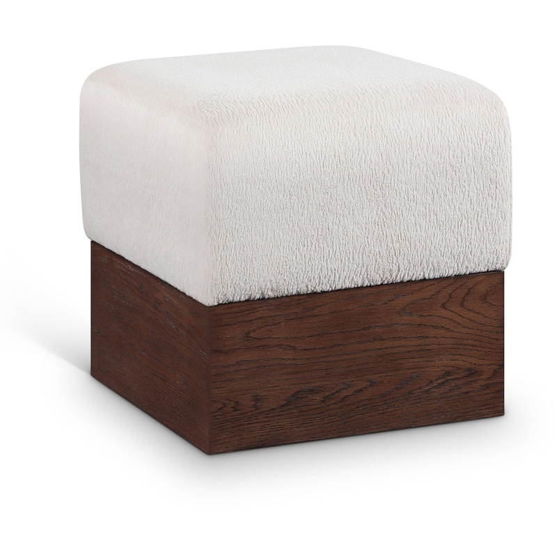 Havre – Ottoman / Stool With Brown Base