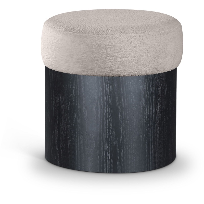 Nimes – Ottoman / Stool With Black Base