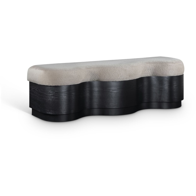Savoy – Bench With Black Base|Beige|Black|White