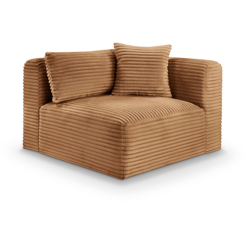 Shaggy – Fabric Corner Chair|Light Brown|Beige