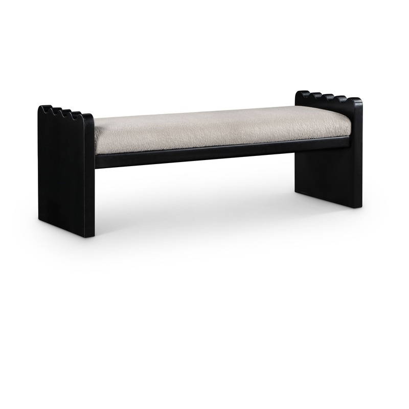 Sonia – Bench With Black Base|Beige|Black|White