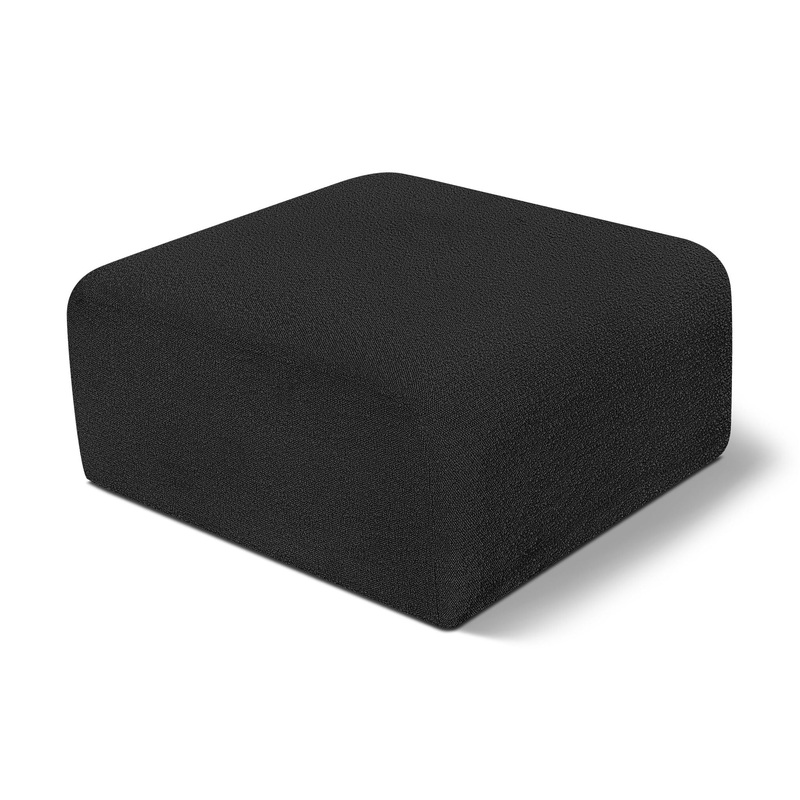 Arc – Boucle Fabric Ottoman|Black|Dark Brown|White|Dark Green|Gray