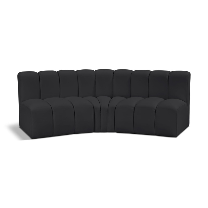 Arc – Faux Leather 3 Piece Modular Corner Sofa