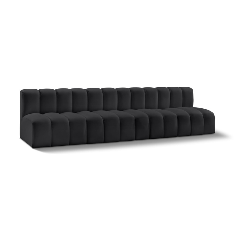 Arc – Faux Leather 4 Seats Modular Sofa