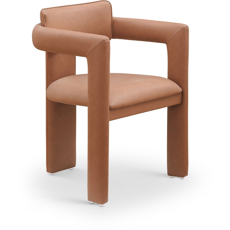 Brenda – Faux Leather Dining Chair (Set of 2) – Cognac