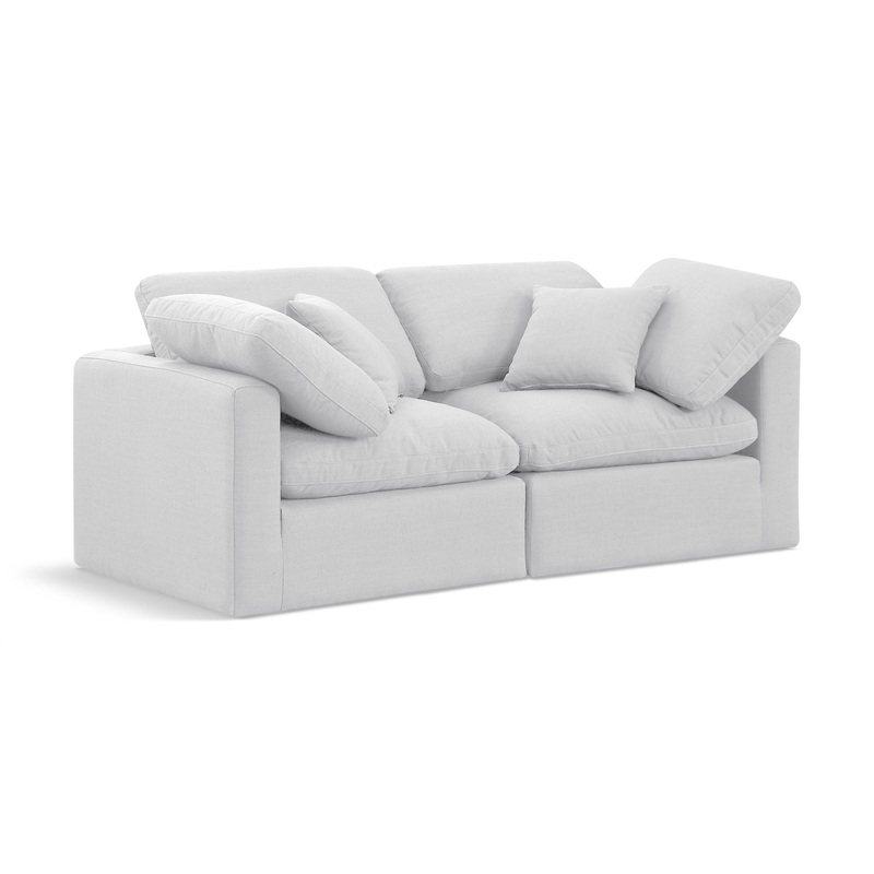 Indulge – Linen 2 Seat Modular Sofa – White