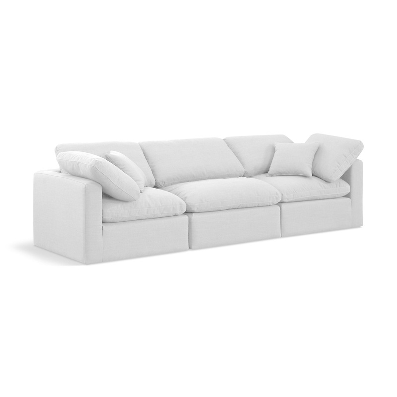 Indulge – Linen 3 Seat Modular Sofa – White