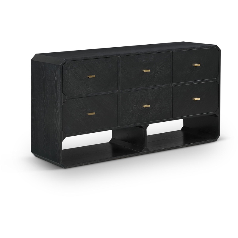 Parker – Ash Veneer Dresser|Black|Light Brown