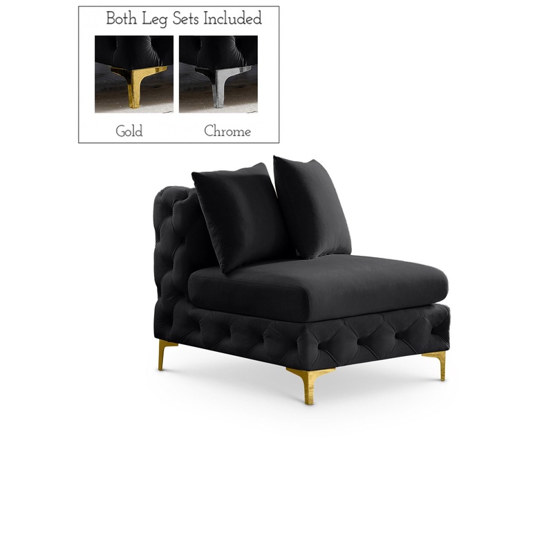 Tremblay – Armless Chair|Black|Dark Gray|Blue|Beige