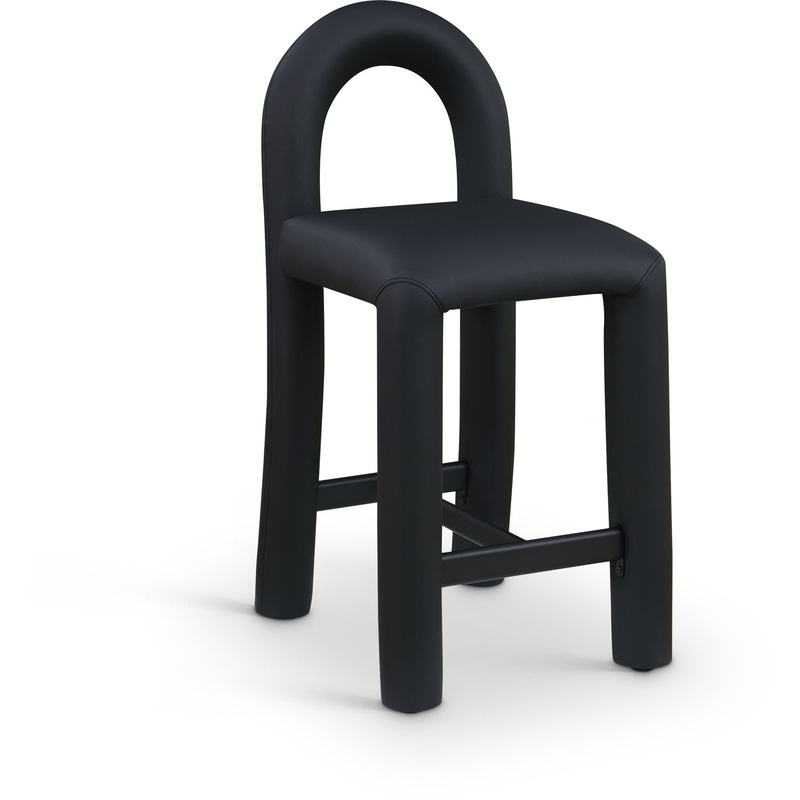 Amari – Faux Leather Stool|Black|Dark Brown|Light Brown|White|Gray
