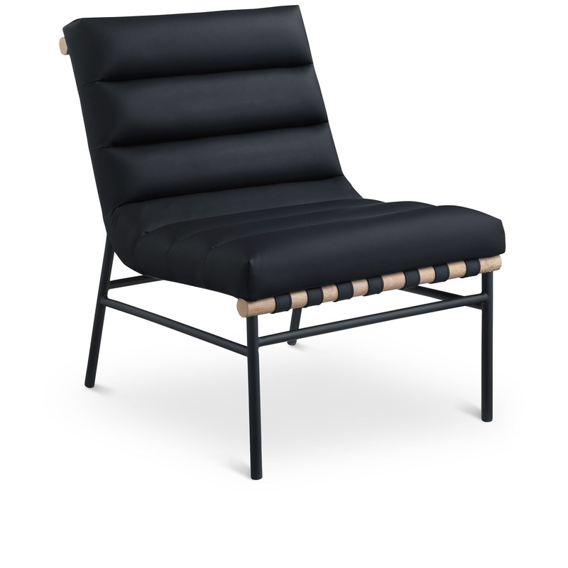 Burke – Accent Chair|Black|Dark Brown|White|Dark Green|Light Brown|Faux Leather|Fabric