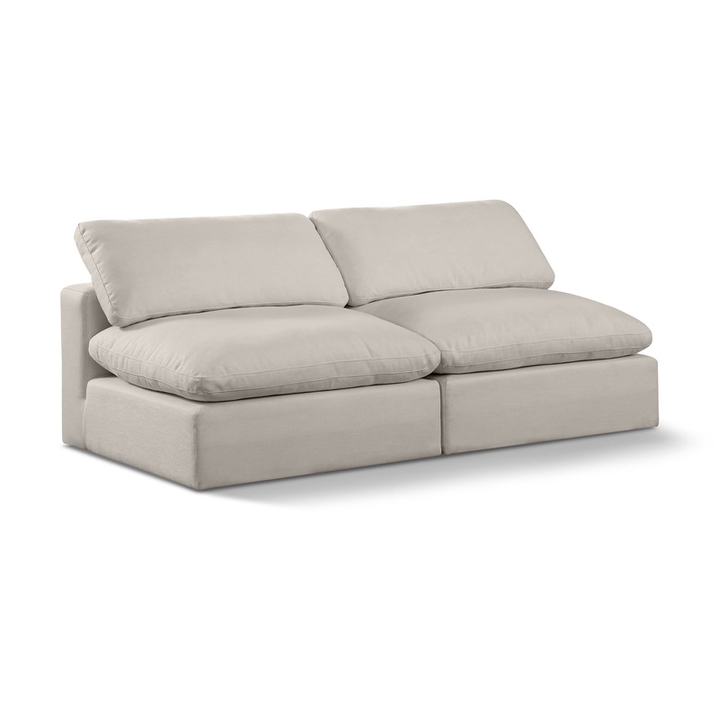 Comfy – Linen Modular Armless Sofa 2 Seats