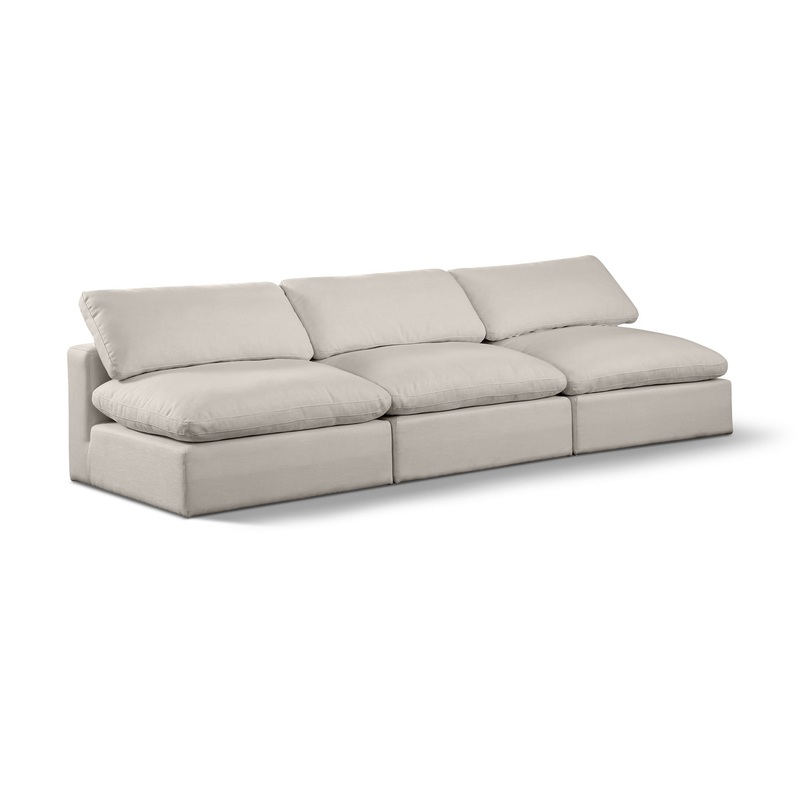 Comfy – Linen Modular Armless Sofa 3 Seats