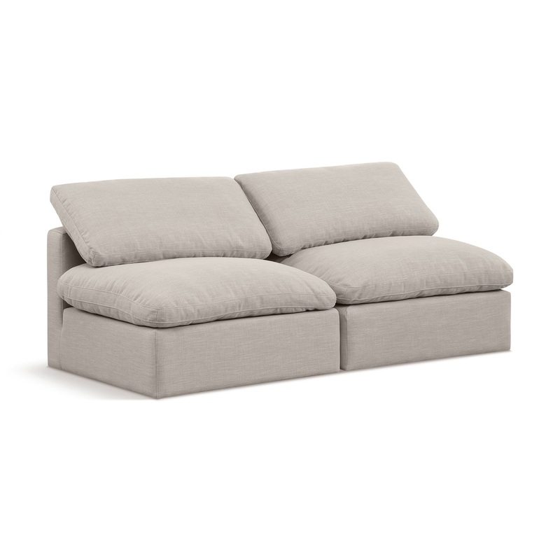 Indulge – Linen 2 Seat Modular Armless Sofa