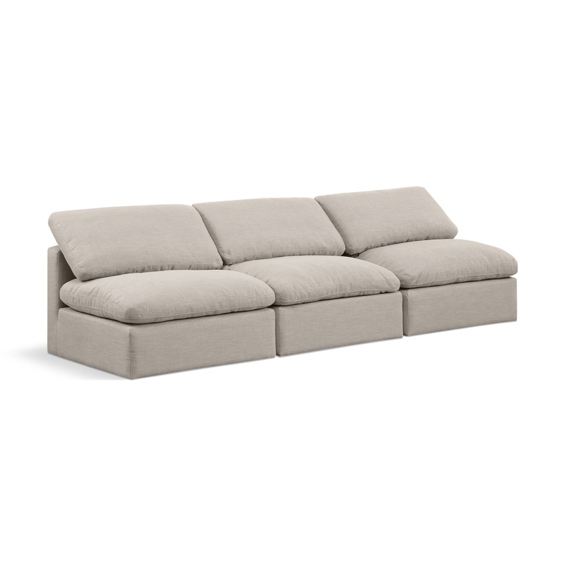 Indulge – Linen 3 Seat Modular Armless Sofa