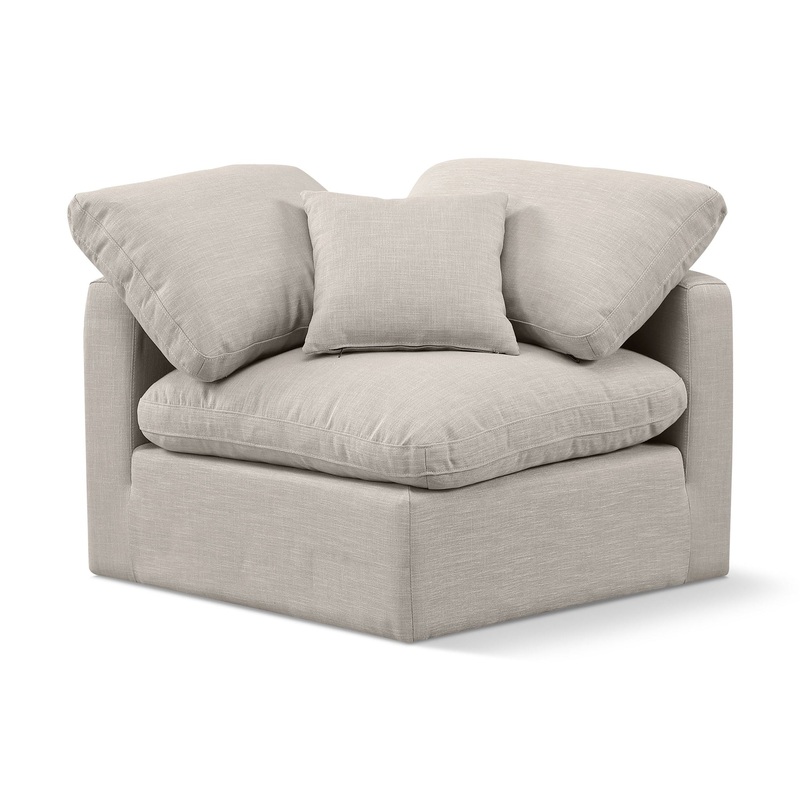 Indulge – Linen Corner Chair|Beige|Black|White|Gray|Blue