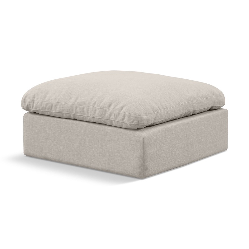 Indulge – Linen Ottoman|Beige|Black|White|Gray|Blue