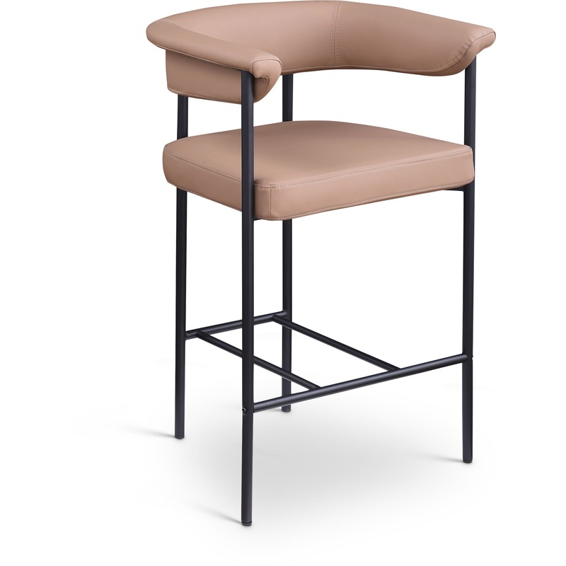 Malin – Faux Leather Counter Stool (Set of 2) – Tan
