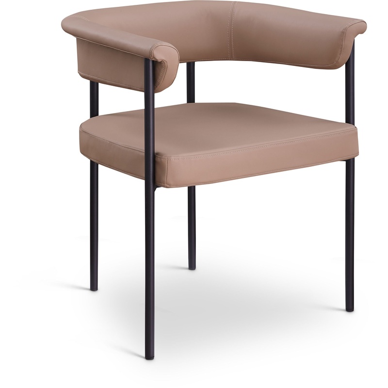 Malin – Faux Leather Dining Chair (Set of 2) – Tan