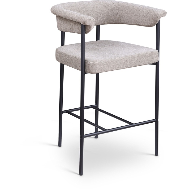 Malin – Linen Counter Stool (Set of 2) – Taupe
