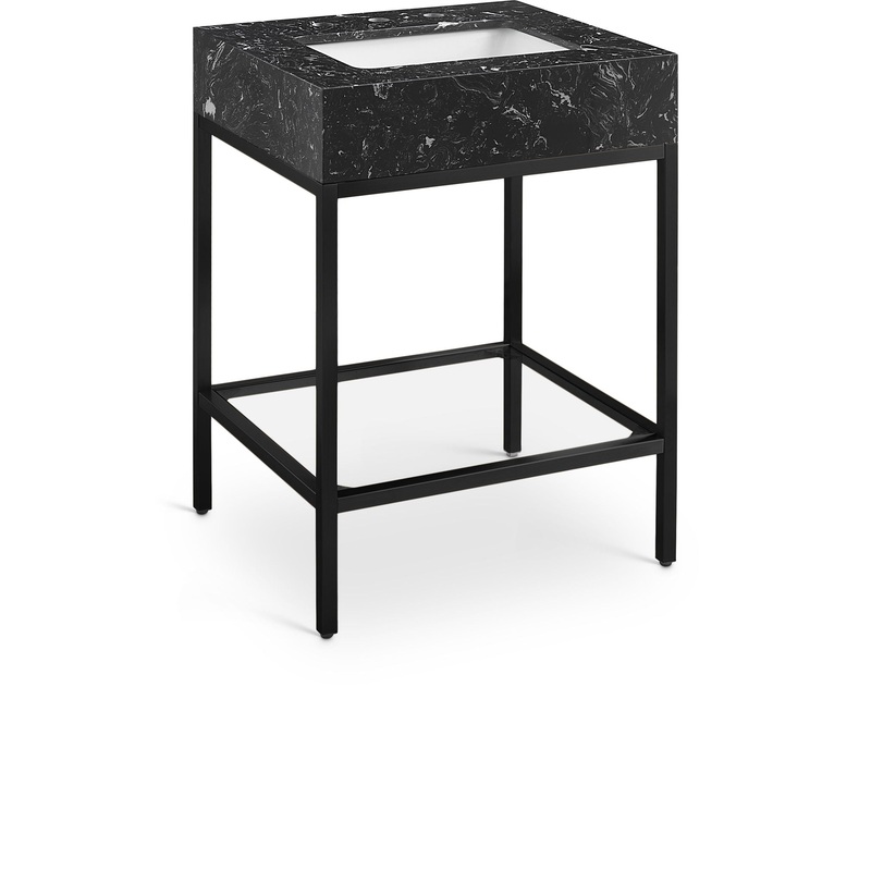 Marmo – Engineered Marble Bathroom Vanity With Black Base