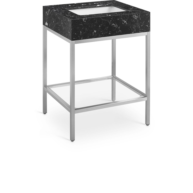 Marmo – Engineered Marble Bathroom Vanity With Chrome Base
