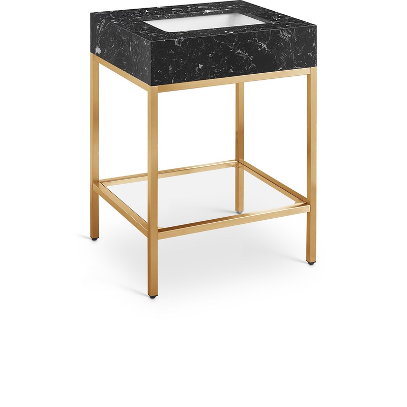 Marmo – Engineered Marble Bathroom Vanity With Gold Base
