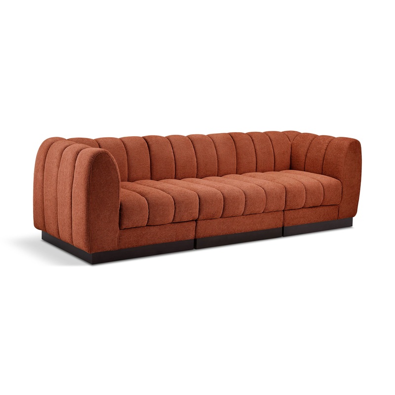 Quinn – 3 Seat Modular Sofa|Orange|White|Dark Green|Dark Gray