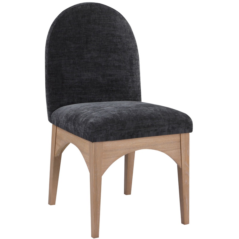 Waldorf – Chenille Dining Side Chair With Natural Legs