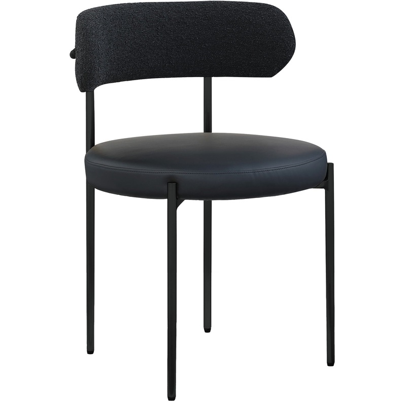 Beacon – Faux Leather Dining Chair With Black Legs (Set of 2)
