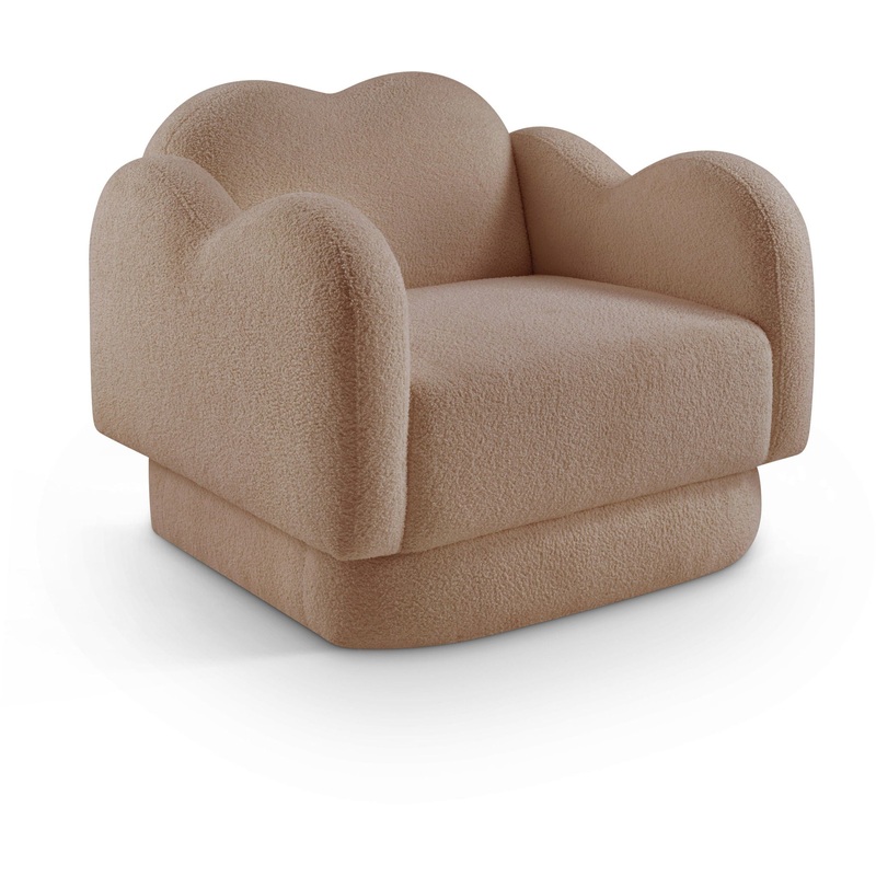 Bloom – Teddy Fabric Chair|Light Brown|Black|Dark Brown|White|Dark Green|Pink
