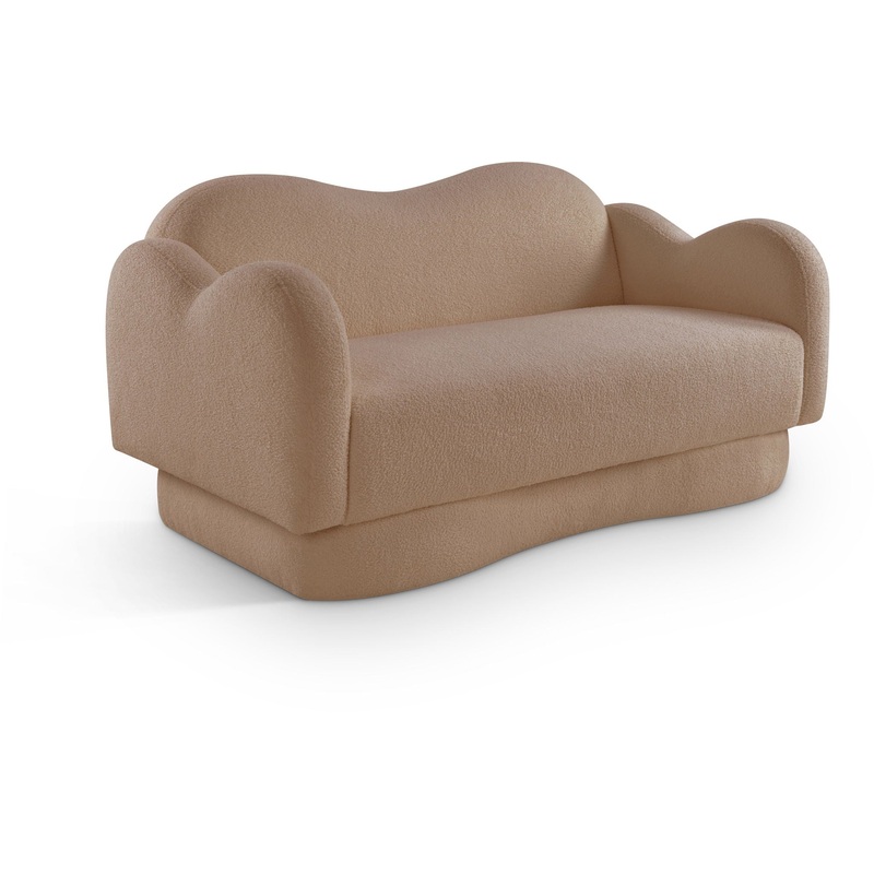 Bloom – Teddy Fabric Loveseat|Light Brown|Black|Dark Brown|White|Dark Green|Pink