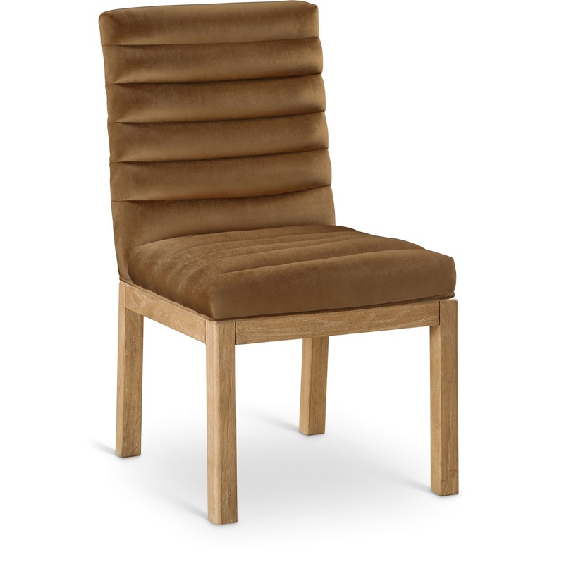 Evelyn – Dining Chair With Natural Legs – Saddle