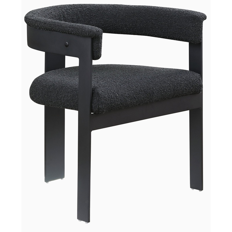 Romeo – Boucle Dining Chair With Black Base (Set of 2)