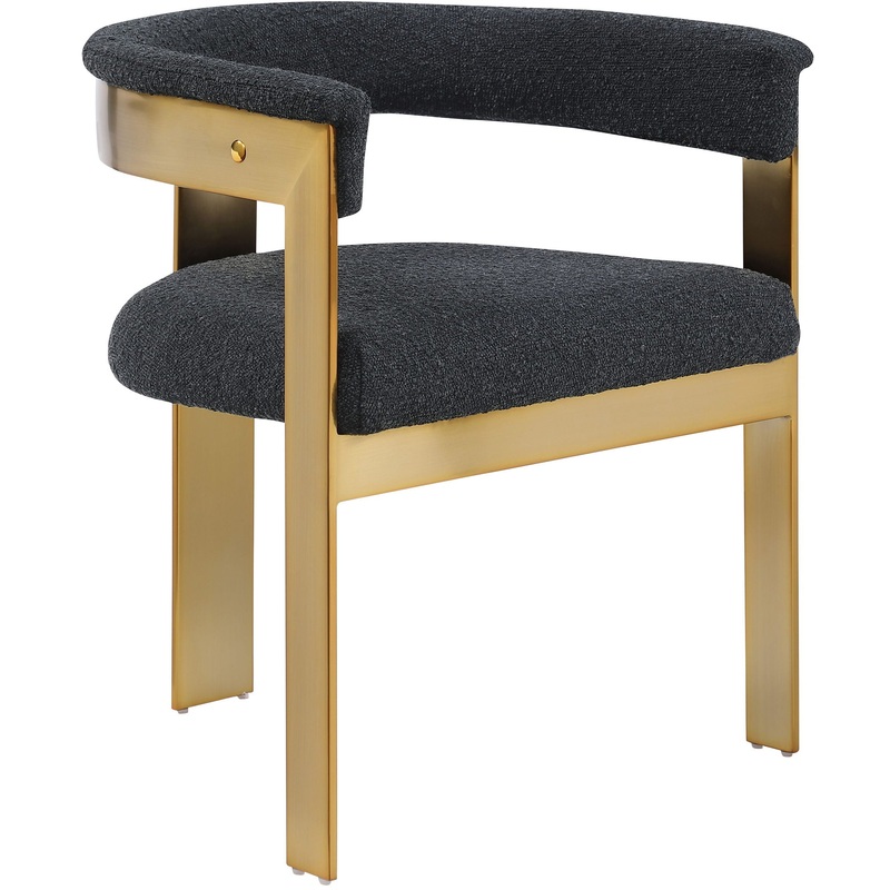 Romeo – Boucle Dining Chair With Gold Base (Set of 2)