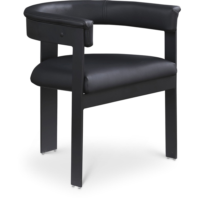 Romeo – Faux Leather Dining Chair With Black Base (Set of 2)